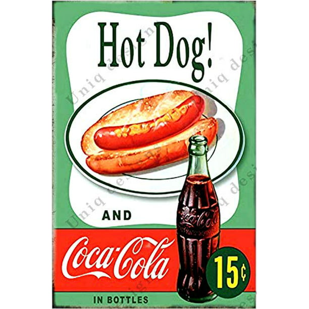 Details about   Retro Metal Tin Signs Hot Dogs Fresh Fast Food Ads Poster Art Wall Decor 
